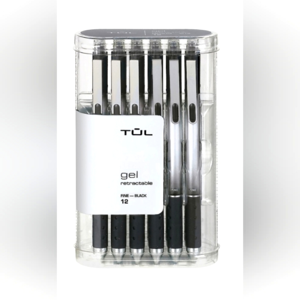 Tul fine point black gel pens pack of 12